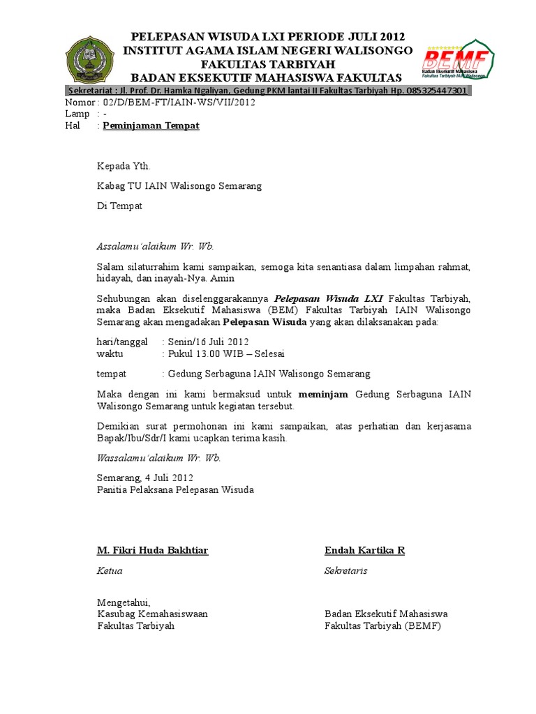 Download 50+ Contoh Surat Izin Pemakaian Gedung Sekolah Gratis