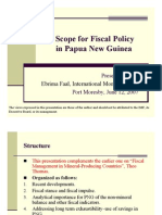 Scope For Fiscal Policy in Papua New Guinea: Ebrima Faal, International Monetary Fund