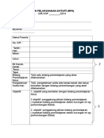 Rancangan Pelaksanaan Aktiviti Detail PERMATA