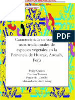 Características Del Suelo y Usos Tradicionales de Especies Vegetales en La Provincia de Huaraz