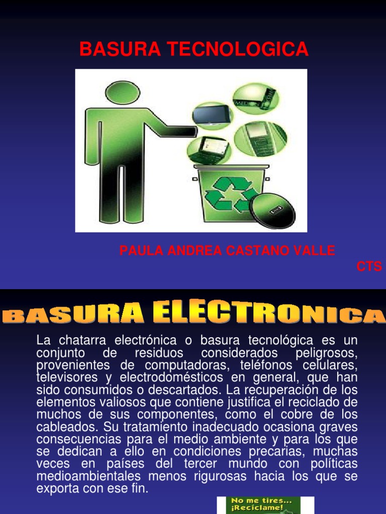 Impacto y soluciones de la basura electrónica | PDF | Residuos ...