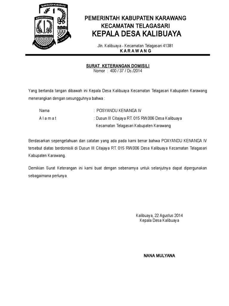 Contoh Kop Surat Pernyataan Lembaga Contoh Kop Surat