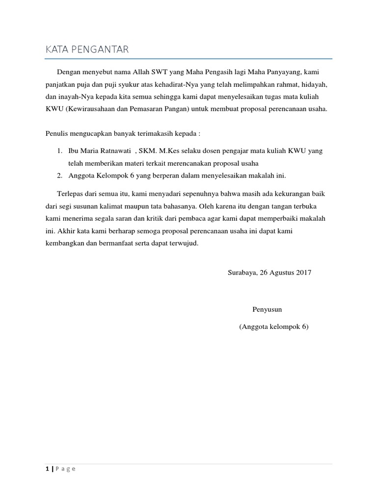 Makalah Perencanaan Kewirausahaan