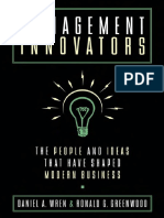Daniel a. Wren, The Late Ronald G. Greenwood-Management Innovators_ the People and Ideas That Have Shaped Modern Business-Oxford University Press, USA (1998)