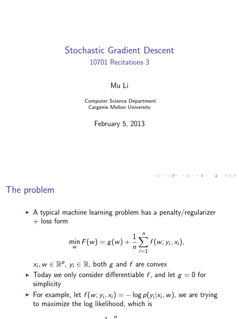 Understanding Stochastic Gradient Descent | PDF | Algorithms And Data ...