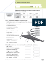 Ficha de reeducação em leitura