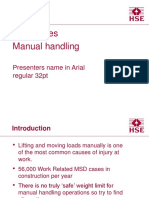 Small Sites Manual Handling: Presenters Name in Arial Regular 32pt