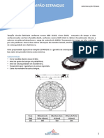 Tampão estanque circular D400 para rede de água e gás