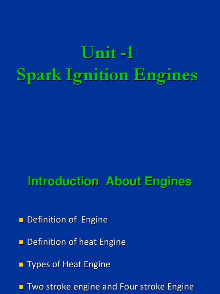 Advance Ic Engine Unit 1 | PDF | Fuel Injection | Carburetor