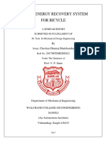 Kinetic Energy Recovery System For Bicycle: by Chavhan Dhanraj Bhalchandra 2017MTEMEDE022