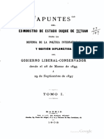 Apuntes Del Exministro de Estado Duque de Tetuan, 1902, Juan