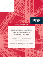 Leandro Rodriguez Medina Auth. The Circulation of European Knowledge Niklas Luhmann in The Hispanic Americas PDF