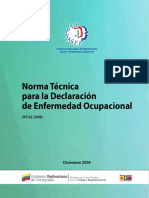 Norma Tecnica Para La Declaracion de Enfermedad Ocupacional