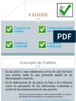 Validez de pruebas psicométricas