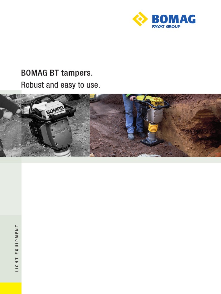 BOMAG BT Tampers. Robust and Easy To Use | PDF | Multistage Rocket ...