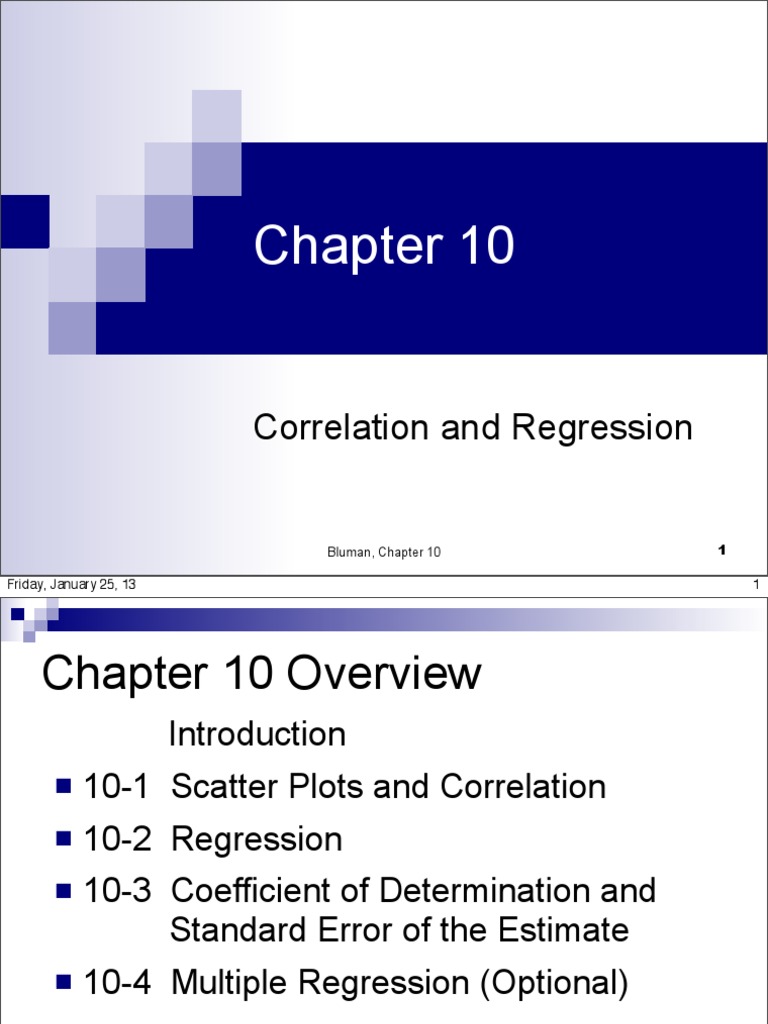 Correlation and Regression Concepts | PDF | Correlation And Dependence ...