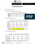 Modelo de Transporte - Investigacion de Operaciones 