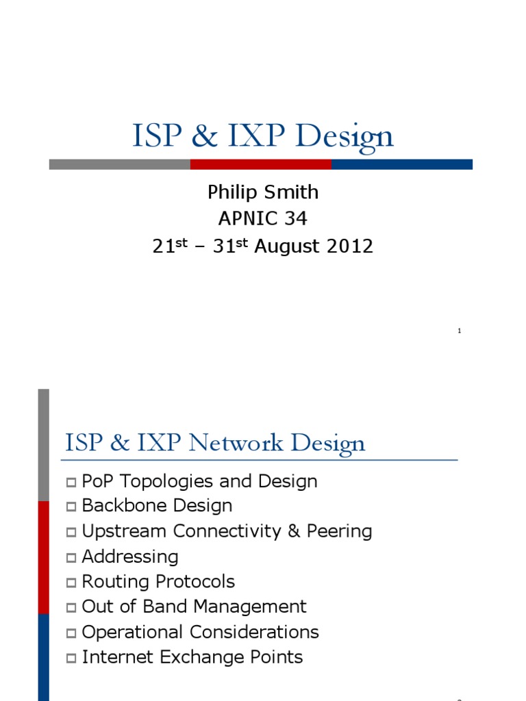 ISP and IXP Network Design Guide | PDF | Router (Computing) | Computer ...