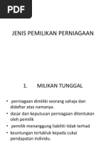 Jenis Pemilikan Perniagaan