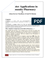 Computer in Community Pharmacy by Adnan Sarwar Chaudhary