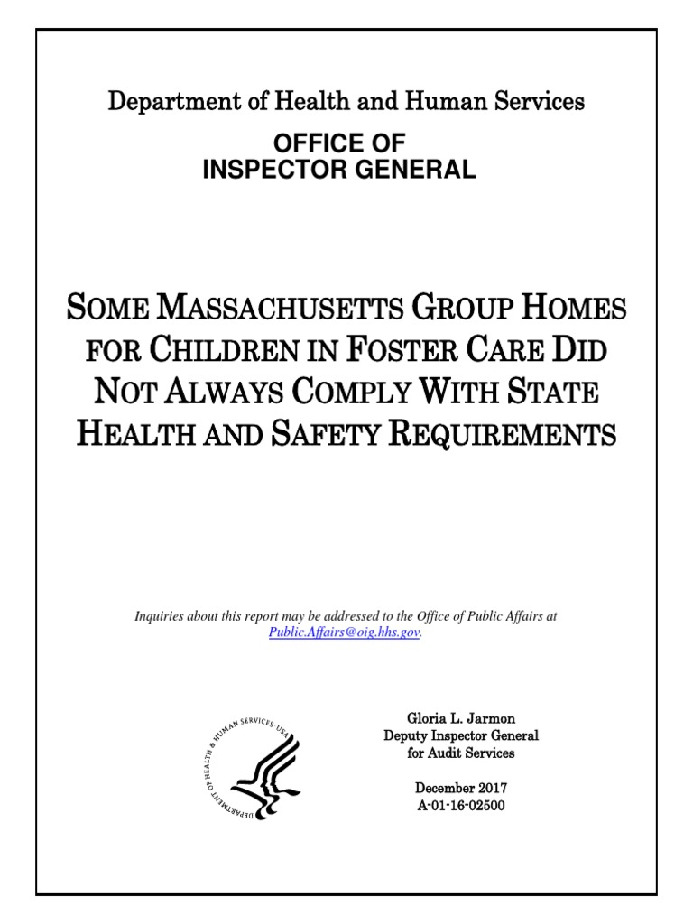 Federal Audit of Massachusetts Group Foster Homes PDF Bathroom