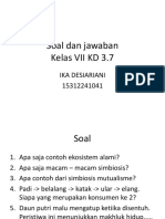 Soal Dan Jawaban Kelas VII KD 3.7: Ika Desiariani 15312241041