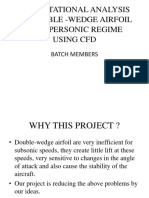 Analysis of Double Wedge Airfoil in CFX