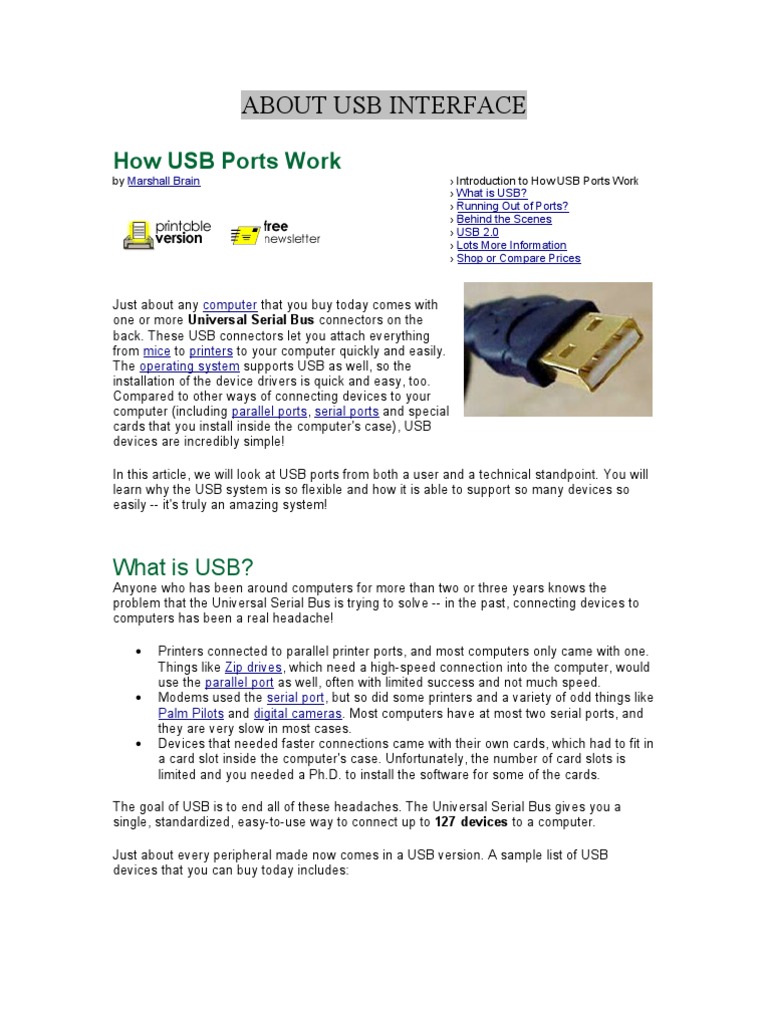USB Ports Explained: How They Work | PDF | Usb | Electrical Connector