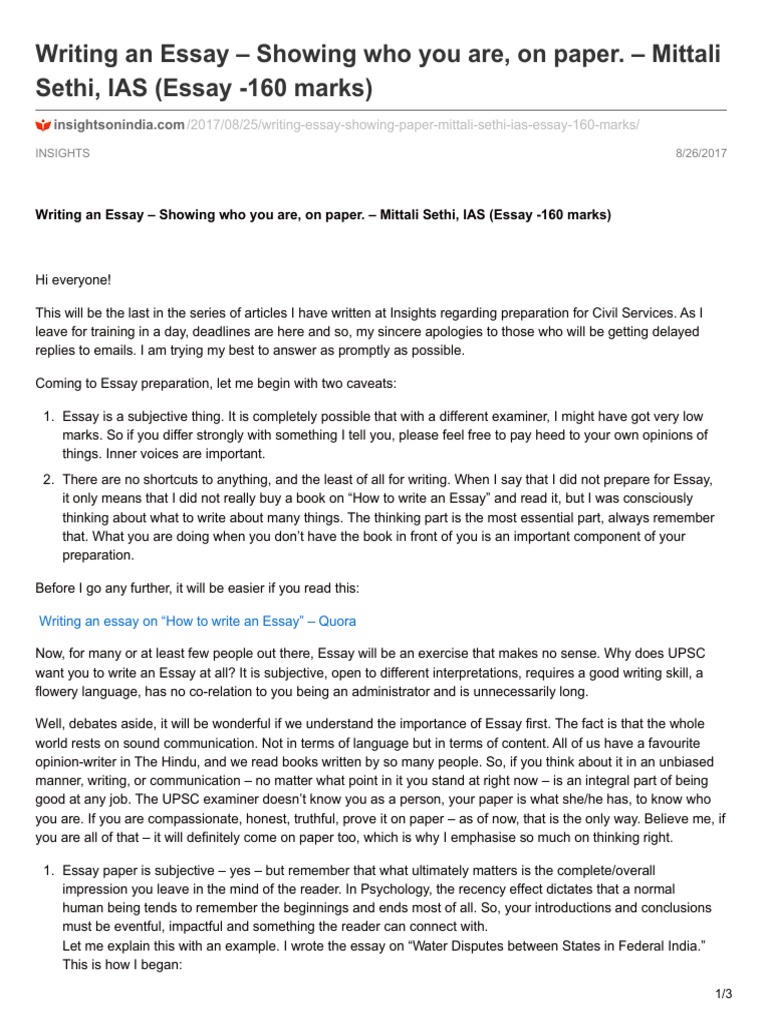 Toppers essay copy upsc image