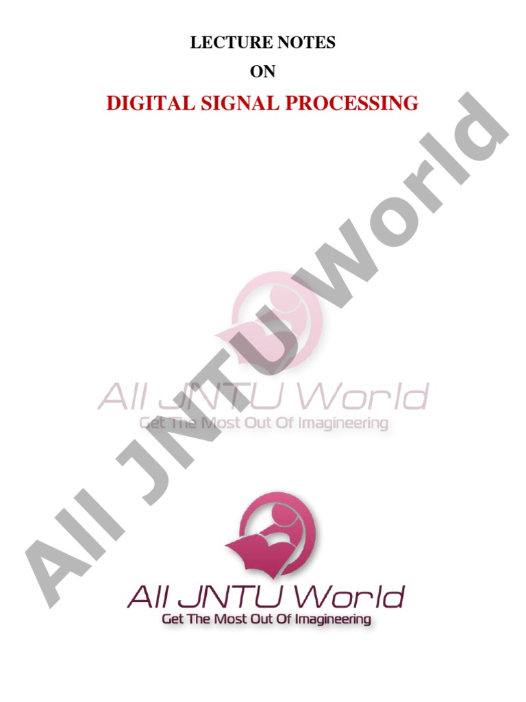 DSP Lecture Notes for Students | PDF | Discrete Fourier Transform ...