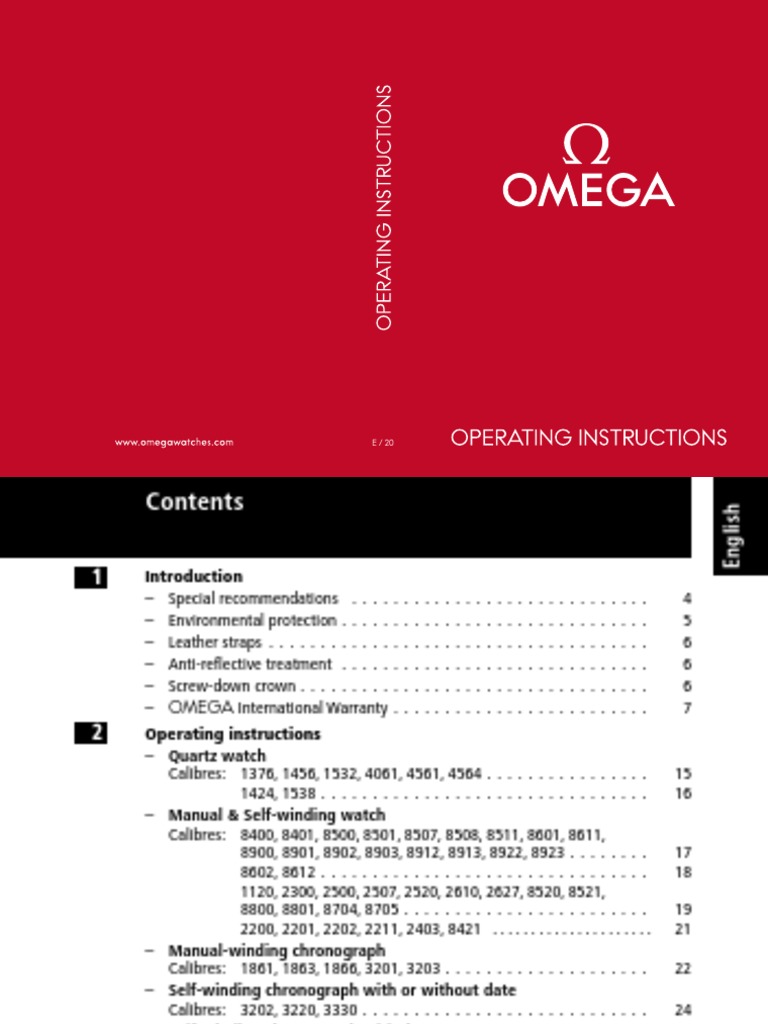 OMEGA User Manual EN PDF | PDF | Portable Tools | Watch