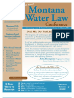 10th annual Montana Water Law Conference  Brochure 