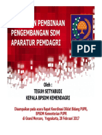 Kebijakan Pembinaan Pengembangan SDM Aparatur Pemdagri