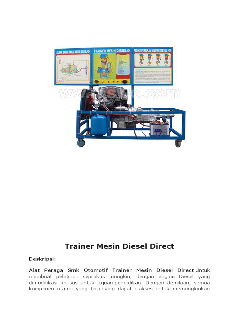 Trainer Mesin Diesel Direct untuk Pendidikan | PDF