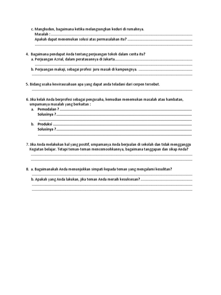 struktur teks cerpen