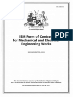Iem Form of Contract For Mechanical and Electrical Engineering Works (Text)