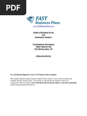 Insurance Agency Business Plan