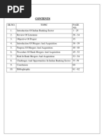 Merger and Acquisition in Bank Sector in India