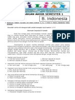 Soal UAS Bahasa Indonesia Kelas 3 SD Semester 1