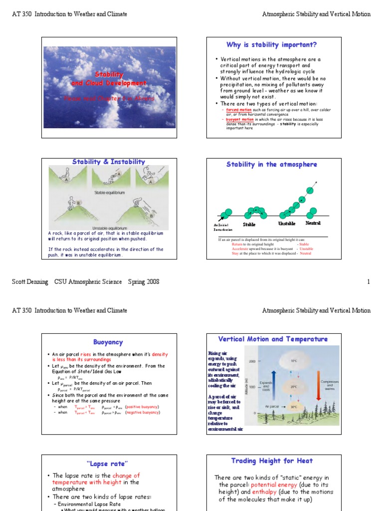 Why Is Stability Important? PDF Cloud Atmosphere Of Earth