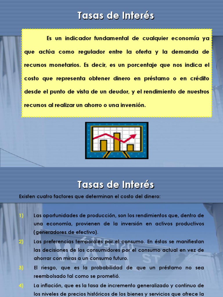 Tasa Interes Powerpoint | PDF | Tasas de interés | Interés