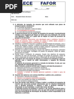 Simulado Final Para PROVA FAECE Com Gabarito