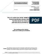 Tax Compliance Certificate