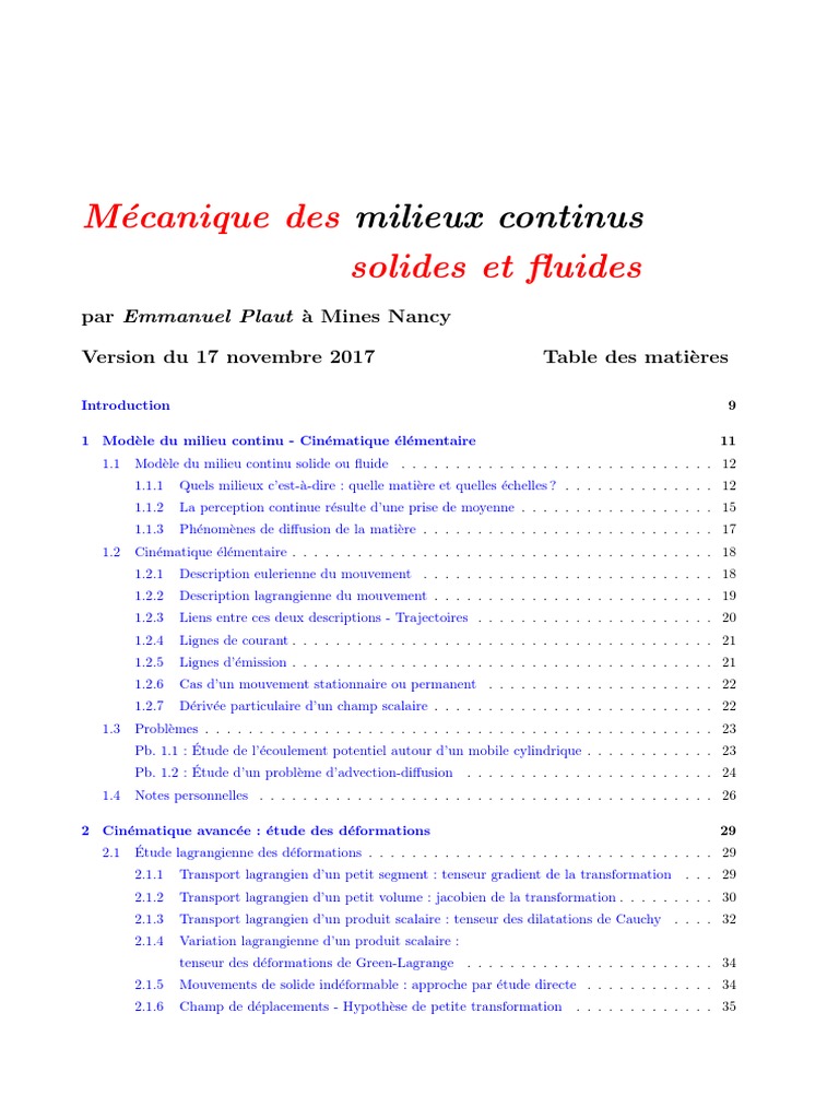 Plan Ou Schema D Une Analyse Dimensionnelle Et Qualitative Evenementielle Poly | PDF | Mécanique des milieux continus | Physique statistique