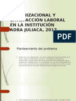 Clima Organizacional y Satisfacción Laboral en La Institución