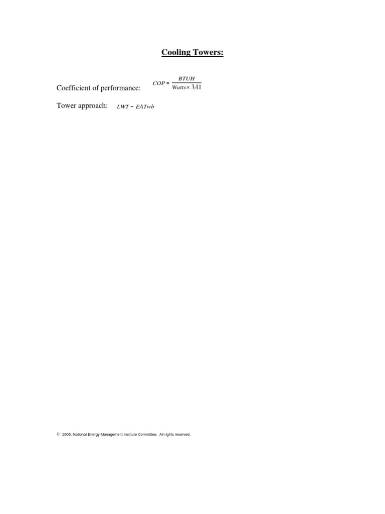 Cooling Towers Performance Guide | PDF