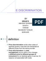 Price Discrimination: Abhinav Sharma Sunith Vikram Bhaskar Thakur Shrihari