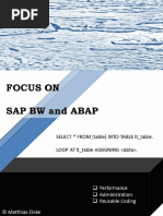 Good Abap Programming Practice Manual in Sap BW Incl Hana PDF