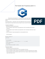 Mengenal File Header Dan Fungsinya Pada C++