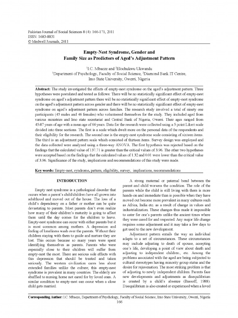 Empty Nest 1 | PDF